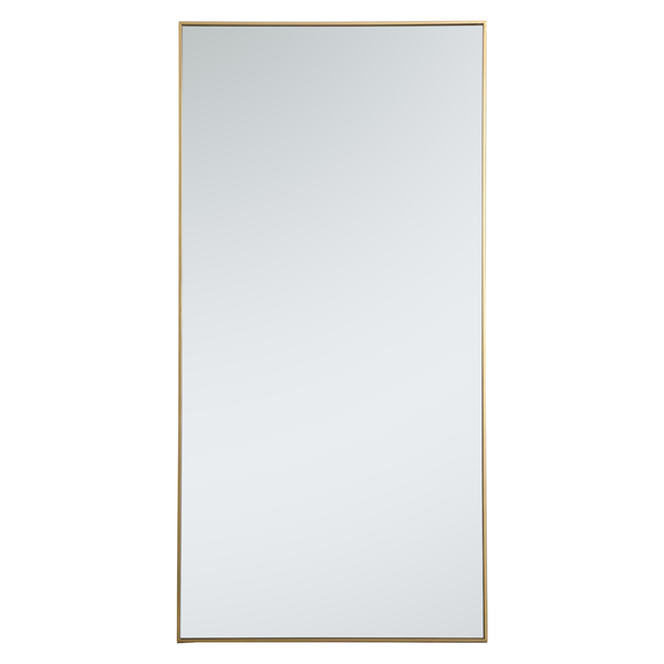 Elegant Decor Metal Frame Rectangle Mirror 36 Inch In Brass MR43672BR